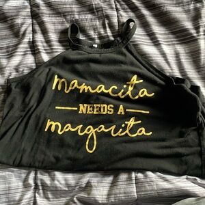 Black halter top spaghetti strap tank size xl